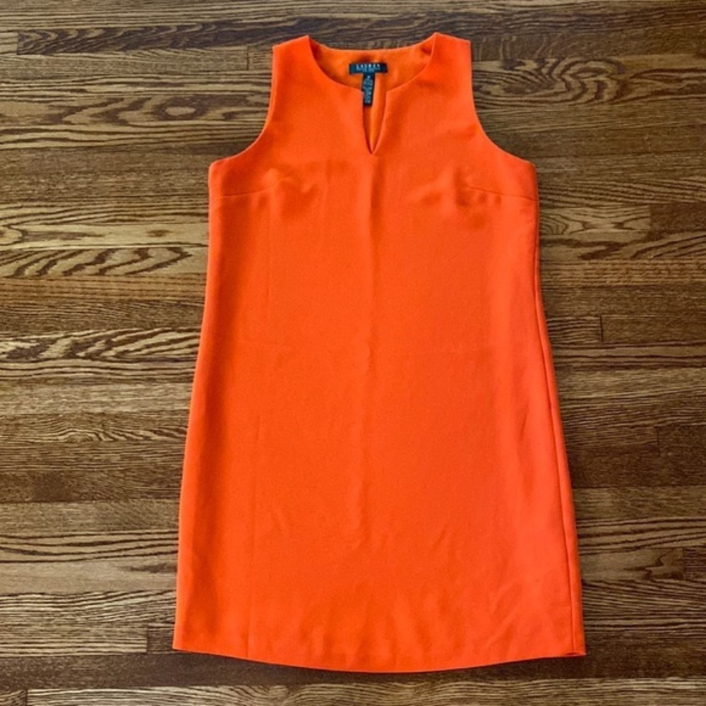 Ralph Lauren Orange Sleeveless Shift Dress